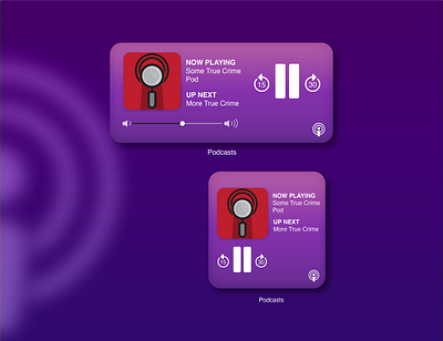 Podcast Widget adobe illustrator app design icon illustration illustrator ux vector widget