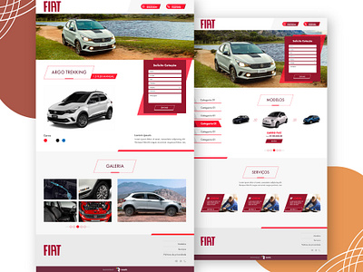 Fiat Web Template fiat illustrator template ui web design