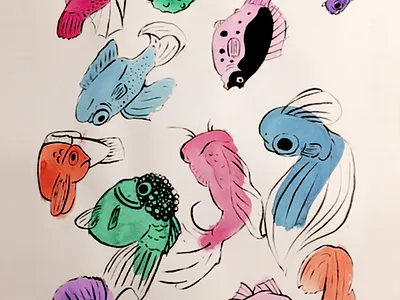 INKTOKER 01 2020 draw drawing fish illustration ink inktober inktober2020 ocean sketch sketchbook