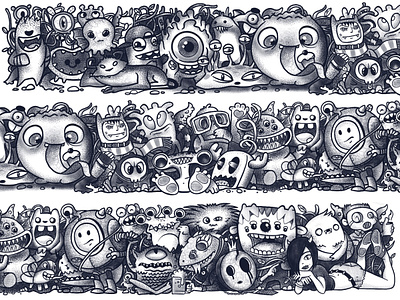 behance header doodle illustration art character doodle doodleart doodles illustration illustrations monster procreate procreate art