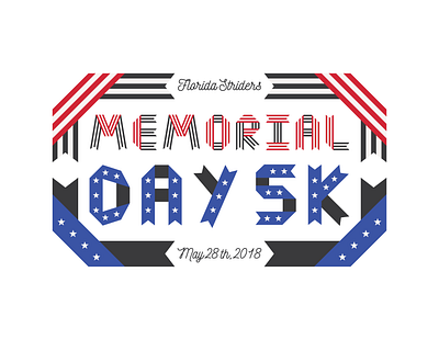 Patriotic Lettering 5k blue lettering memorial day patriotic red ribbon stars and stripes white