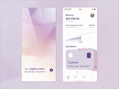 Digital Wallet App adobe xd credit card daily 100 challenge daily ui dailyui digital wallet finnace app swipe wallet app