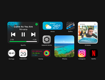 IOS 14 Widgets app design apple design dribbbleweeklywarmup home screen ios ui ux widget