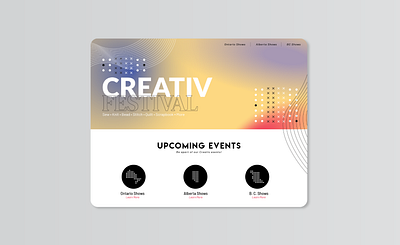 Creativ Festival Website Design branding design typography ui ux vector web