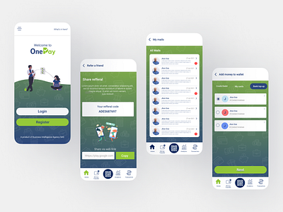OnePay android app appskottage balance banking bonuses creditcard customer care debit card iosapps iosdesign iphone app onepay online banking pay transactions ui ux uimobile user experience user login userinterface