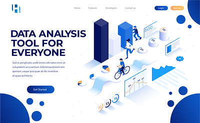 Wev Analysis app design illustration logo minimal ui ux uxui web website