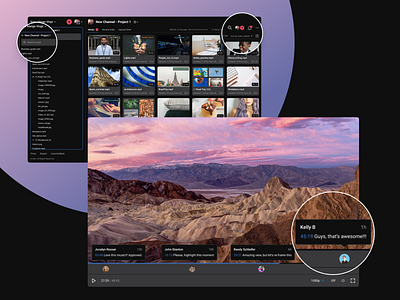 Collaboration tool for content creators assets cloud storage collaboration comments content feedback media oslo product design project ui ux video video editor youtube youtuber