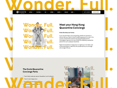 Ovolo Quarantine Concierge booking branding design hotel landing page logo ovolo ui ui design user experience user interface ux ux design webdesign website