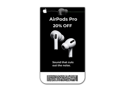 Daily UI 061 airpods airpods pro apple apple ui clean coupon coupon design coupon ui coupons daily ui daily ui 061 daily ui 61 dailyuichallenge figma minimal redeem coupon simple simple clean interface ui ux