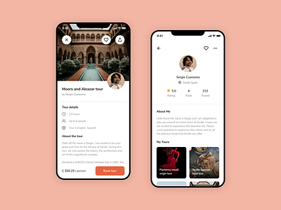 Tour App Concept app design mobile tourism travel ui ux