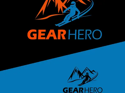 Gear Hero Logo app art branding graphic design illustrator logo minimal typography vector web