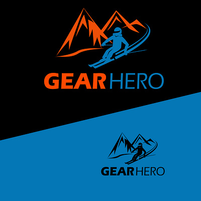 Gear Hero Logo app art branding graphic design illustrator logo minimal typography vector web