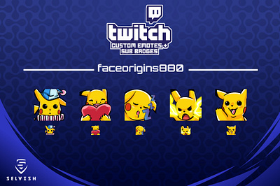 Pikachu Emotes emotes streamer subbadges twitch twitchemote