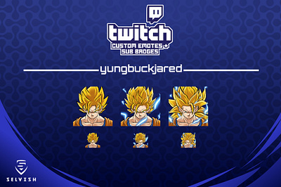 Goku subbadges emotes streamer subbadges twitch twitchemote