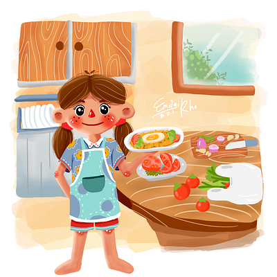 Let's cook artist artwork cartoon children art children book illustration childrens book childrens illustration design digital drawing digital illustration digitalart draw dribble illustration