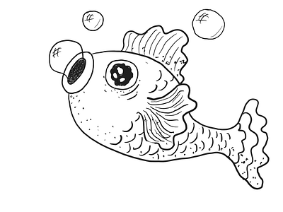 #1 Fish bubbles fish inktober inktober2020