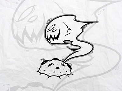 Lovecraftober #2 - WISP [Color out of space] alien black white blackandwhite color out of space coloroutofspace hplovecraft illustration inktober inktober2020 line art lineart lovecraft
