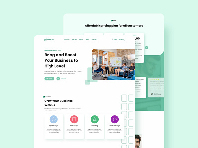 Shear Creative Agency Landing Page clean creative desktop green landing page minimal minimalist ui ui design uiux ux webdesign website