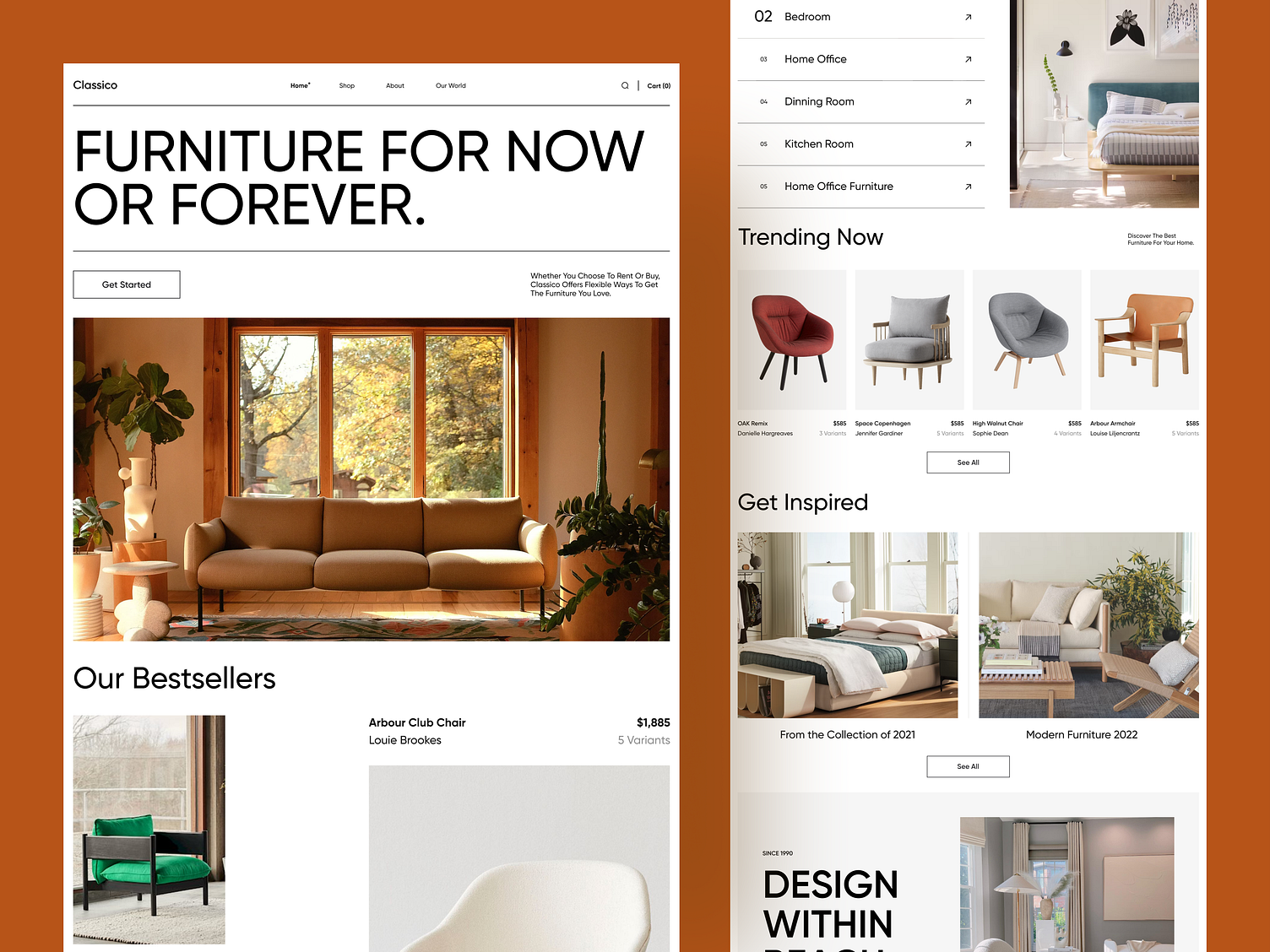 Classico Furniture  Project by Sajon for Orix Creative on Dribbble