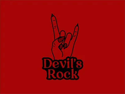 Devil's Rock Logo devil logo heavy metal heavy metal logo rock station logo