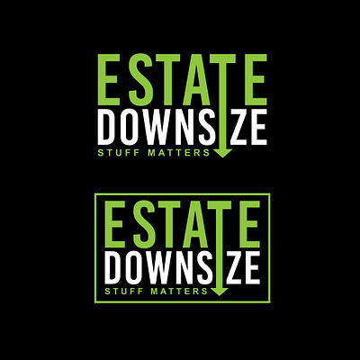 ESTATE DOWNSIZE LOGO brand identity branding business cards business logo company brand logo company logo design illustration logodesign typography vector