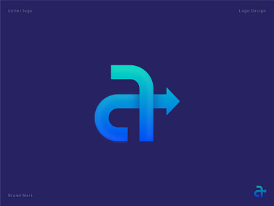 Letter a + Arrow 3d abstract app icon app logo arrow brand branding creative design designer illustration letter a letter logo logo mark monogram transport