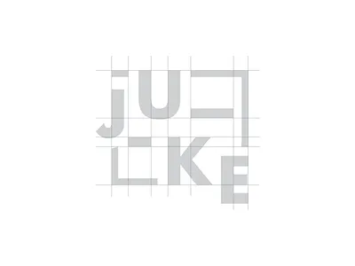 Juke logo typography design experiment​ grid branding corporate design grid hand type icon identity logo minimal modern oklahoma rebrand