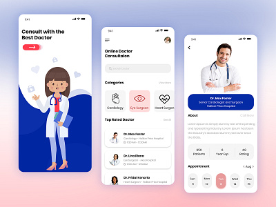 Doctor Consultation App app design app development clinic doctor doctor app doctor appointment doctor consultaion health app healthcare medical app medical care online doctor patient app patients