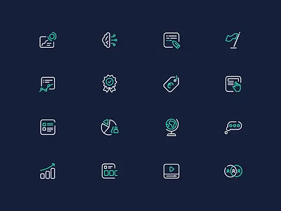 Marketing icon set | part 1 branding conversio conversion design icon set icons illustration marketing marketing icons modern outline simple unfold