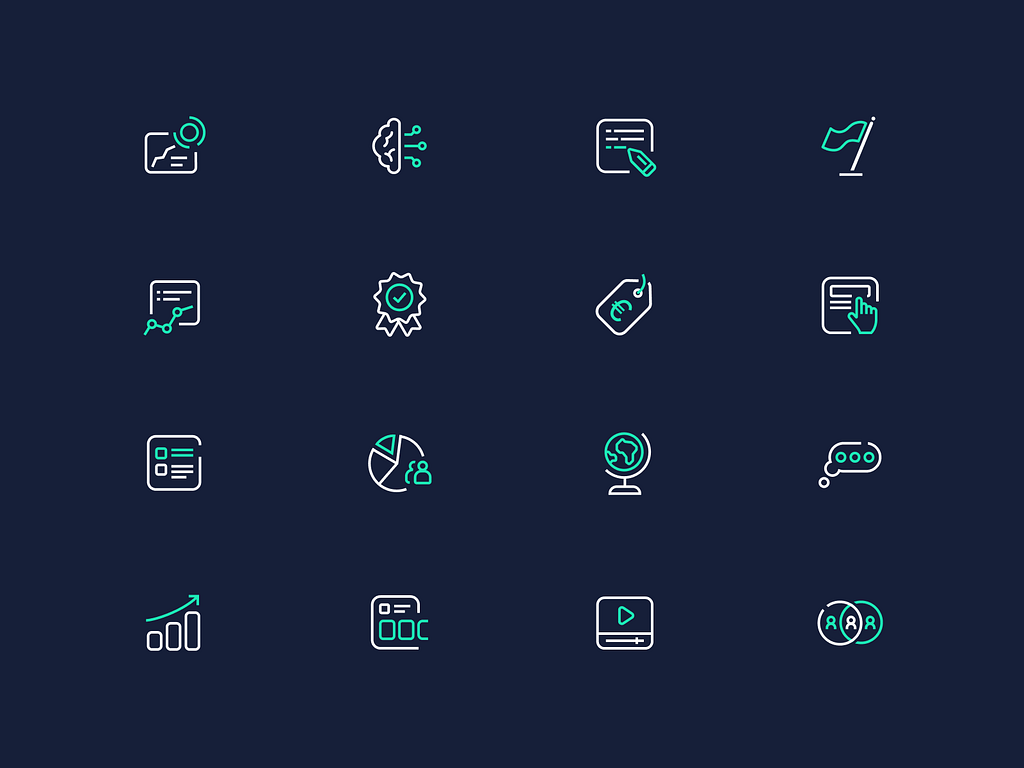 Marketing icon set | part 1 by Benjamin Oberemok on Dribbble