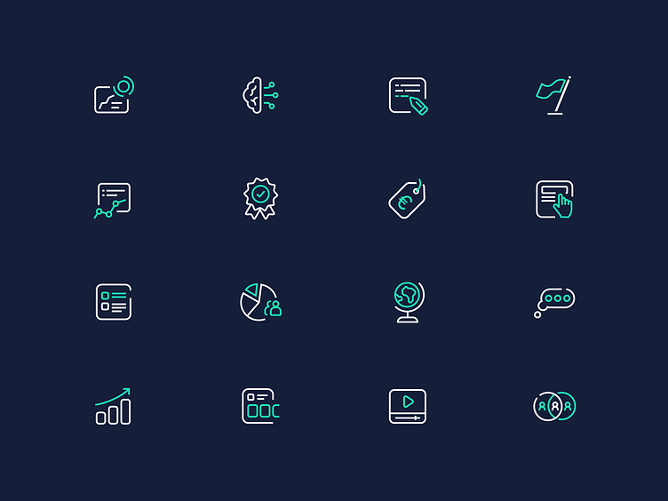 Marketing icon set | part 1 by Benjamin Oberemok on Dribbble