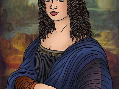 #ModernMusesChallenge Week5 candy doll club da vinci fashion illustration fashion illustrator mona lisa renaissance