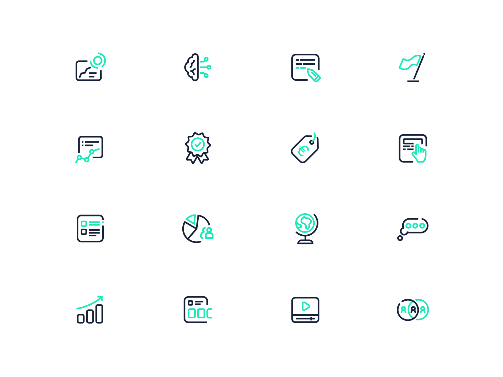 Marketing icon set | part 1 by Benjamin Oberemok on Dribbble