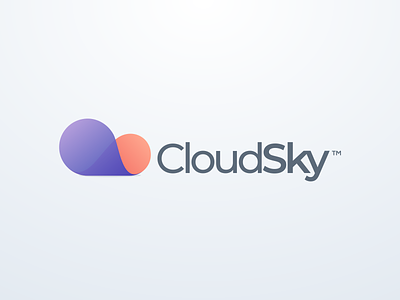 CloudSky Logo app brand branding cloud colorful data design identity illustration logo simple sky ui
