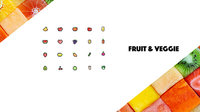 Fruit & Veggie Icons ai app branding design figma graphic design illustration logo ui