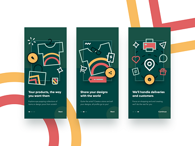 Onboarding app illustration mobile onboarding ui