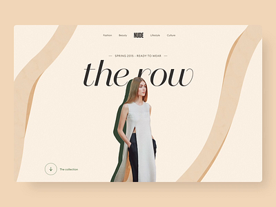 Nude - Website animation animation 2d beige branding clean daily design fashion green illustration interface minimal minimalist model nudes ui website