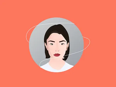 Simple girl portrait art brunette face illustration portrait portrait illustration vector
