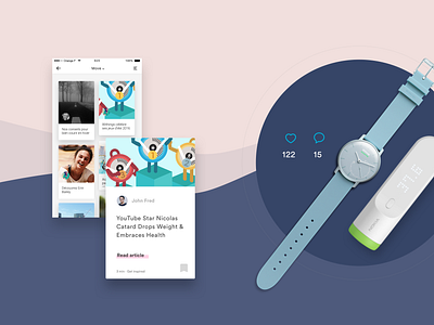 Withings Blog app blog bluetooth card design health healthy ui ux watch wearable web website withings