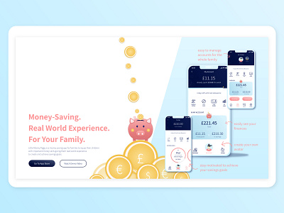 Money Saving Mobile App - Little Money Piggy dashboard ecommerce ecommerce app financeapp graphicdesign illustration ios kidsapp marketingwebsite money moneyapp moneydashboard moneysavingapp ui uipattterns uiux uiuxdesign webui