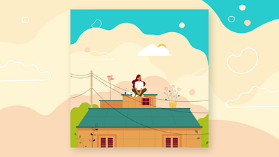 On the Rooftop adobe after effects animation animation 2d illustration motion motion design