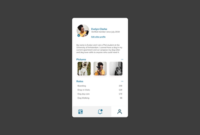 User interface - Profile dailyui dailyuichallenge dogs ui user interface ux