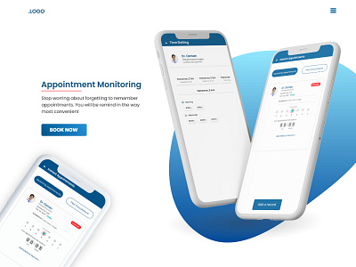 Web And Application page for Medical Appointments abstract android app ui application brand creative design flat flatdesign font illustration typography ui web webdesign