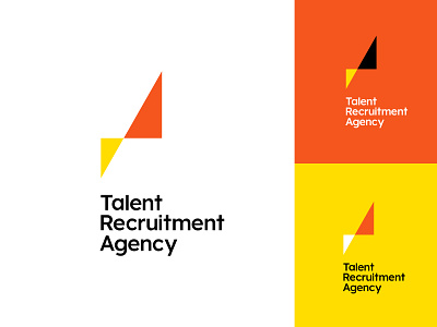 Talant Recruitment Agency agency branding graphic design hr logo talant yelloworange