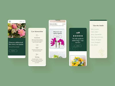 Scotts Flowers - Mobile screens delivery design e commerce design flowers illustrations mobile shop ui webdesign