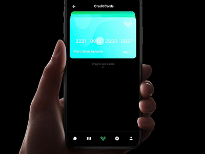 Volt - Credit Card Pile animation credit card design framer ios kit prototype prototyping ui