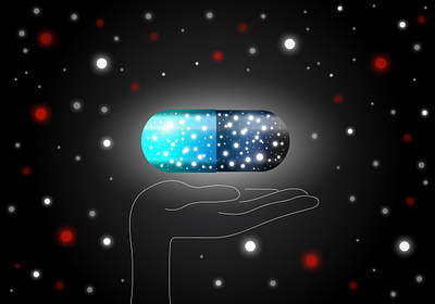 Space pills 3д art design graphic design icon illustration illustrator vector гридиент космос таблетка фармацефт