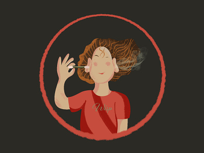 Vectober 2- Wisp 2d 2d art brush character characterdesign designdaily flat flat illustration hair humanillustration illustration inktober inktober2020 smoke texture vectober wisp