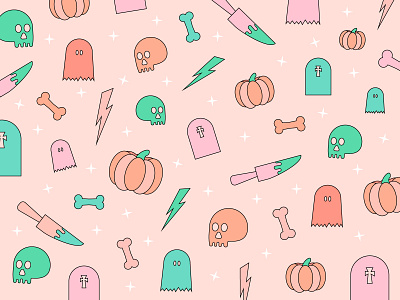 Spook-ay autumn design fall freelance halloween illustration illustrator pattern