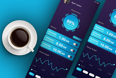 Sleep Helper animation app branding design illustration illustrator ui ux vector website